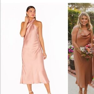 Show me your mumu Jasmine Halter Midi- rose gold